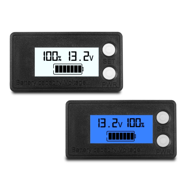 Misuratore di tensione con display digitale a batteria al litio piombo-acido a due fili LCD impermeabile, 8-100V (White), 8-100V (Blue), 8-72V (White), 8-72V (Blue)
