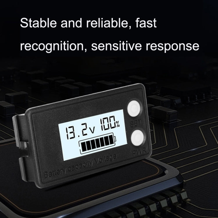 Misuratore di tensione con display digitale a batteria al litio piombo-acido a due fili LCD impermeabile, 8-100V (White), 8-100V (Blue), 8-72V (White), 8-72V (Blue)