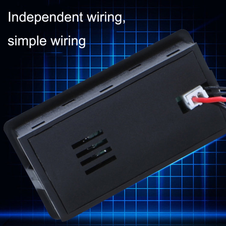 Voltmetro CC con display digitale a due righe Misuratore di carica della batteria al litio al piombo, colore:, Red, Green, Blue, White, Red+Temperature, Green+Temperature, Blue+Temperature, White+Temperature