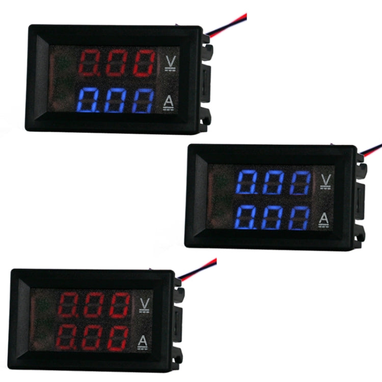 Misuratore di corrente di tensione a doppio display Misuratore di tensione CC digitale, 10A (Red), 10A (Red Blue), 10A (Blue), 50A (Red), 50A (Red Blue), 50A (Blue)