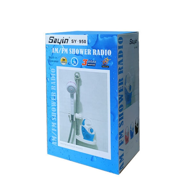 Sayin SY-950 Piccola radio portatile impermeabile AM/FM Banda universale Elder Radio, SY-950 Blue, SY-950 Black