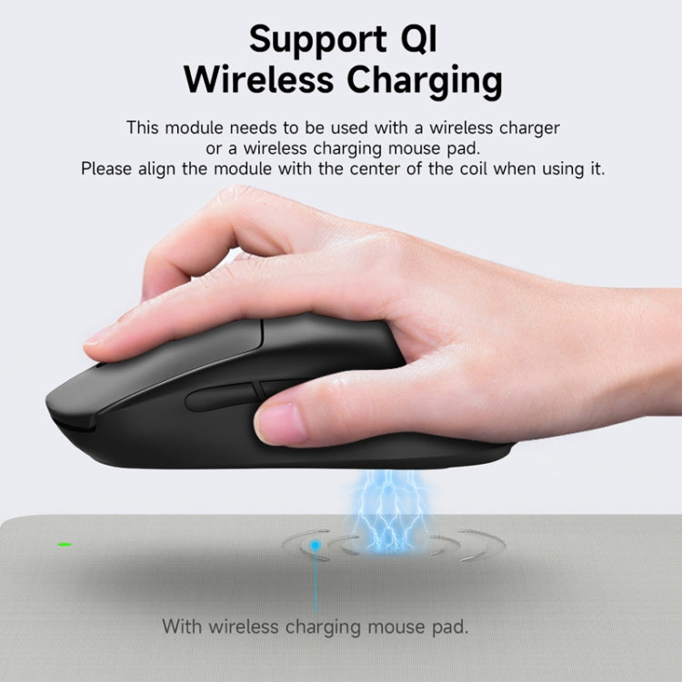 Per modulo di ricarica wireless per mouse Logitech G502 / G703 / G403 / G903 / GPW / GPW2, Transparent, Transparent + Wireless Charging, Flash