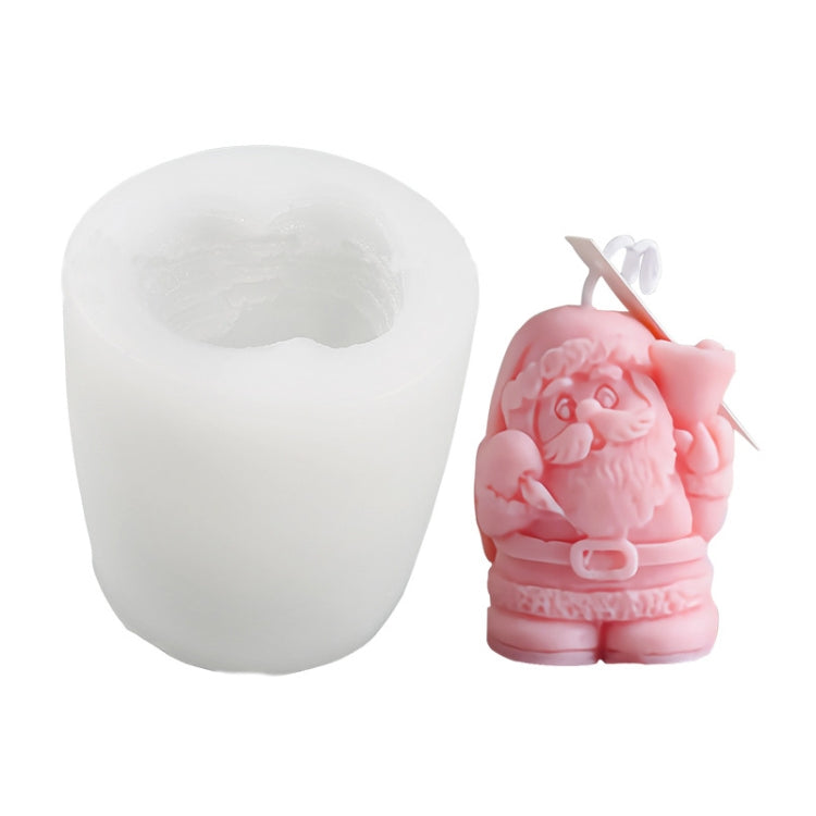 Stampo in silicone per gesso aromaterapico per candele natalizie fai-da-te, forma:, Santa, Simple Christmas Tree, Triangular Christmas Tree, Christmas Gift, Single Stereo, Snow House 3, Single Christmas Cylinder, Origami Christmas Tree