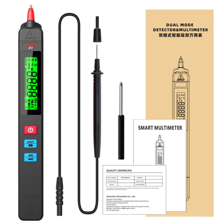 BSIDE Z1 Smart Pen Multimeter Rilevatore di tensione della penna elettrica, Z1
