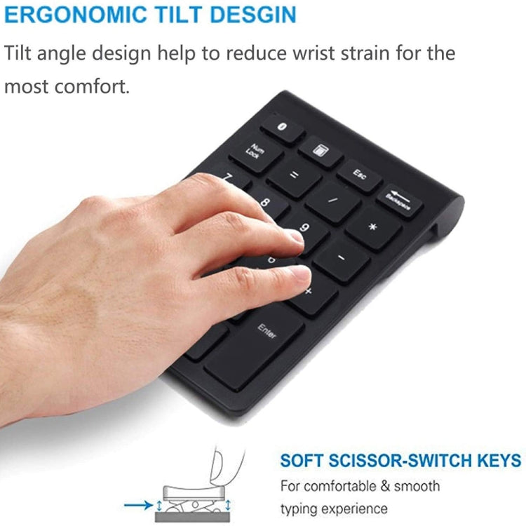 BT304 Mini tastiera wireless per laptop a 22 tasti, specifiche:, Bluetooth (Black), Bluetooth (Gray), Bluetooth (Gold), Bluetooth (Silver Black), 2.4G (Black), 2.4G (Gray), 2.4G (Gold), 2.4G (Silver Black)