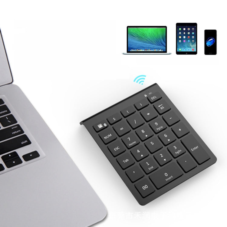 BT302 Mini tastiera wireless per laptop a 28 tasti, specifiche:, Bluetooth (Black), Bluetooth (Gray), 2.4G (Black), 2.4G (Gray)