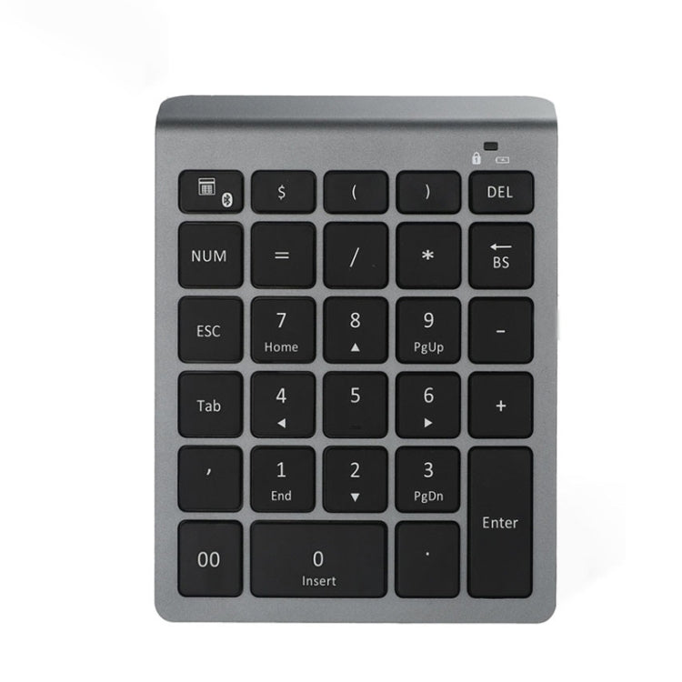 BT302 Mini tastiera wireless per laptop a 28 tasti, specifiche:, Bluetooth (Black), Bluetooth (Gray), 2.4G (Black), 2.4G (Gray)