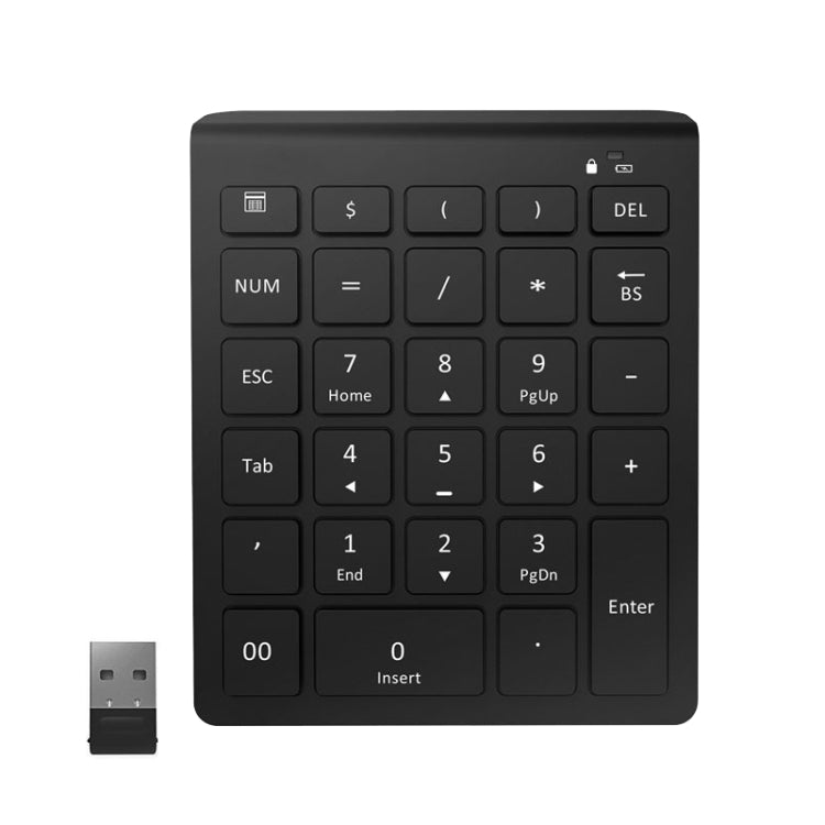 BT302 Mini tastiera wireless per laptop a 28 tasti, specifiche:, Bluetooth (Black), Bluetooth (Gray), 2.4G (Black), 2.4G (Gray)