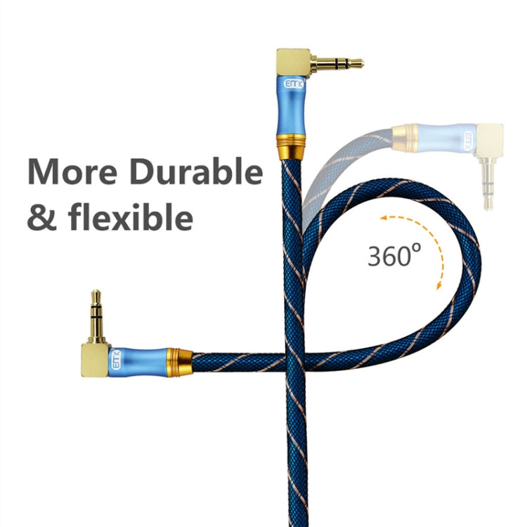 Cavo di prolunga per cavo audio da 3,5 mm per auto EMK a 90 gradi, lunghezza del cavo:, 0.5M, 1M, 1.5M, 2M, 3M, 5M