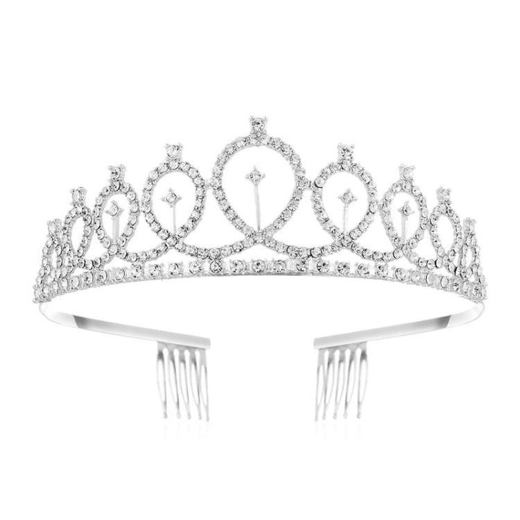 WM-02 Corona di Updo di cerimonia nuziale della festa di compleanno del diamante di cristallo, Silver, Gold, Rose Gold, AB Diamond, Gold Queen, AB Silver Queen, Silver Queen, Rose Gold Queen, Golden Queen, Silver Girl, AB Gold Girl, Gold Girl