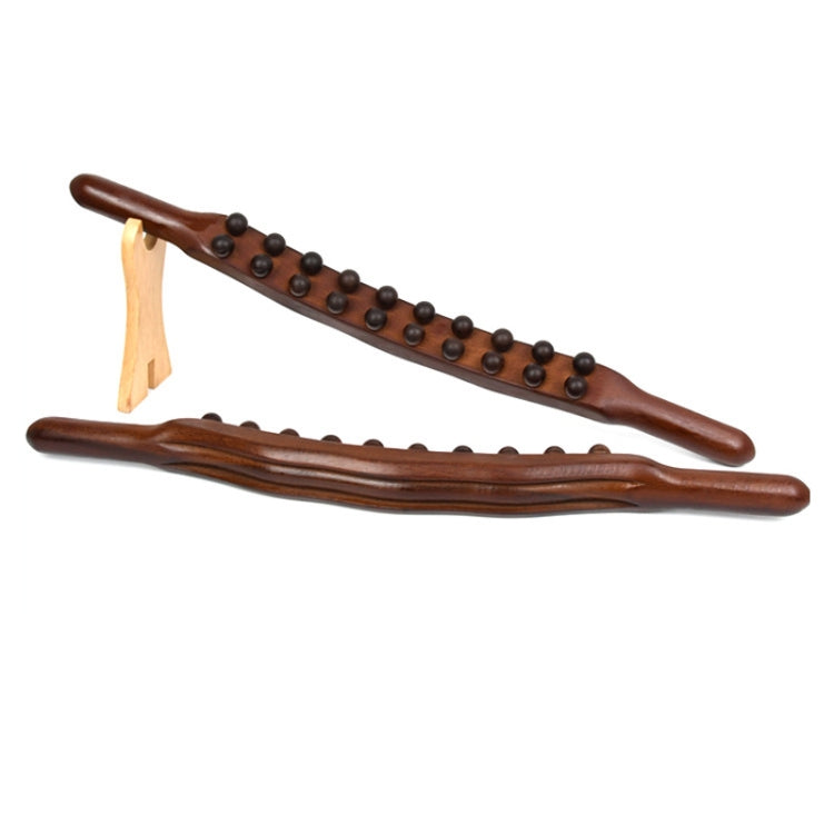 Bastone per massaggio a doppia fila carbonizzato con 20 perline Bastone per dragaggio meridiano, 58cm 20 Beads