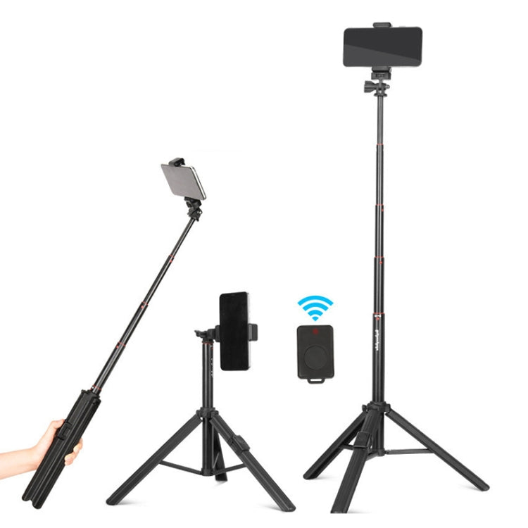 Supporto per telefono da pavimento in lega di alluminio Live Bluetooth Phone Selfie Stick, QingZhuangShiDai ZP100, QingZhuangShiDai ZP100B