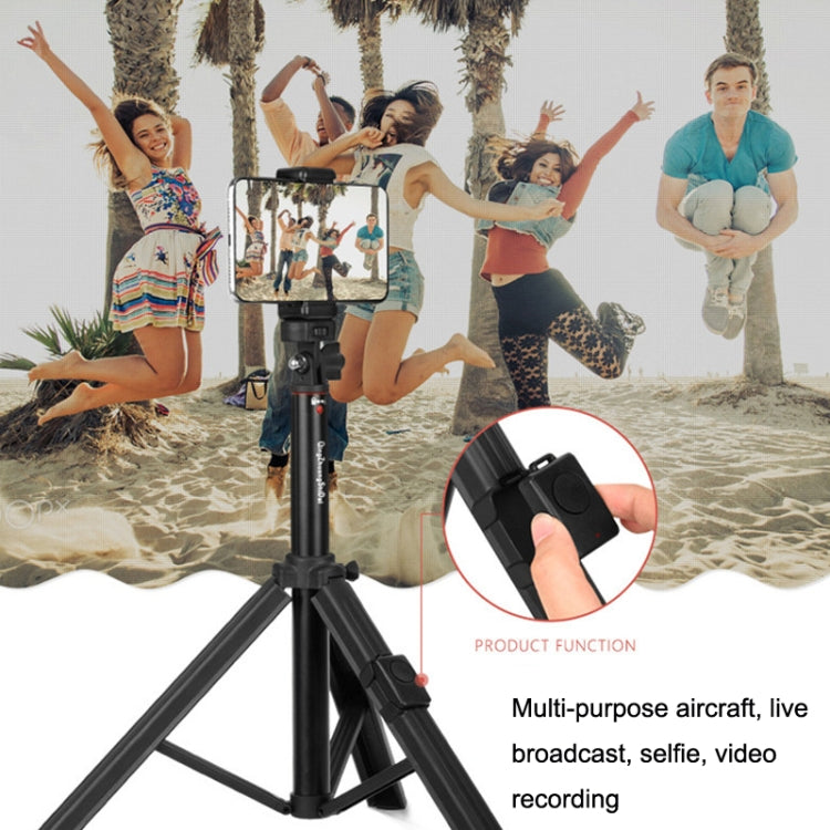 Supporto per telefono da pavimento in lega di alluminio Live Bluetooth Phone Selfie Stick, QingZhuangShiDai ZP100, QingZhuangShiDai ZP100B