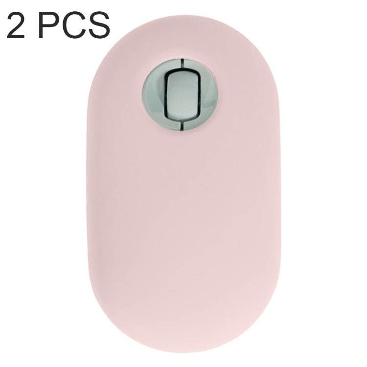 Custodia protettiva per mouse wireless antipolvere in silicone da 2 pezzi per Logitech Pebble, Black, Pink, Matcha Green, Gray Blue, Transparent