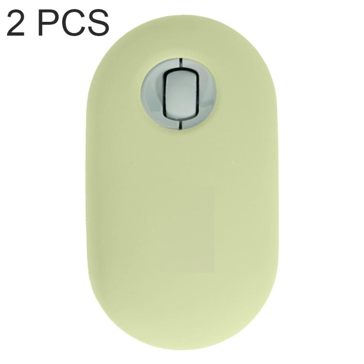 Custodia protettiva per mouse wireless antipolvere in silicone da 2 pezzi per Logitech Pebble, Black, Pink, Matcha Green, Gray Blue, Transparent