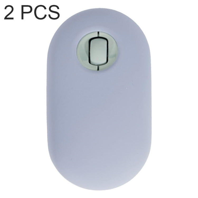 Custodia protettiva per mouse wireless antipolvere in silicone da 2 pezzi per Logitech Pebble, Black, Pink, Matcha Green, Gray Blue, Transparent