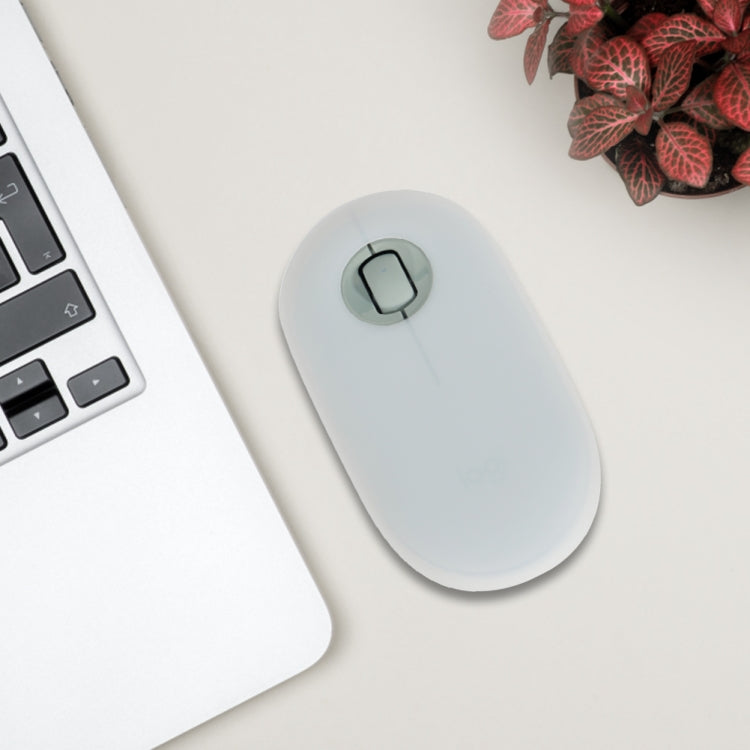 Custodia protettiva per mouse wireless antipolvere in silicone da 2 pezzi per Logitech Pebble, Black, Pink, Matcha Green, Gray Blue, Transparent