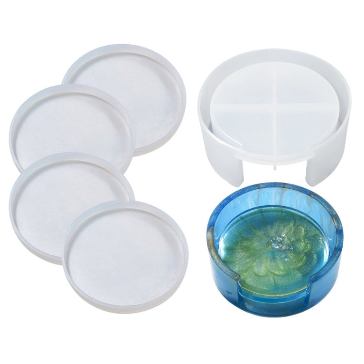 Stampo in silicone per scatola di immagazzinaggio in resina epossidica di cristallo fai-da-te, Round Coaster Box Set, Round Coaster DJ-100, Round Coaster Box DJ-98, Square Coaster Box Set, Square Coaster DJ-99, Square Coasters DJ-97, 10 PCS/Set