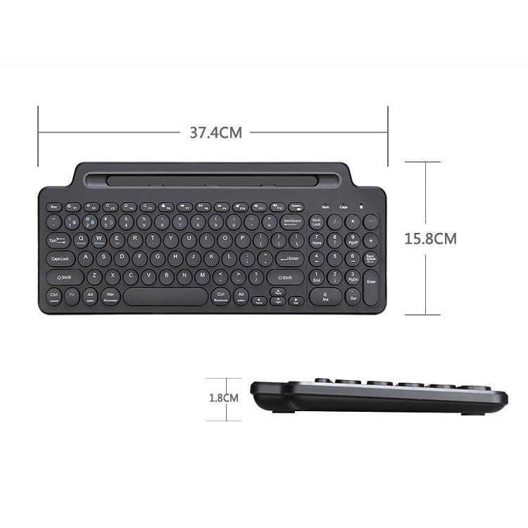 Tastiera wireless Bluetooth 2.4G con staffa per slot per schede, With Touchpad, No Touchpad