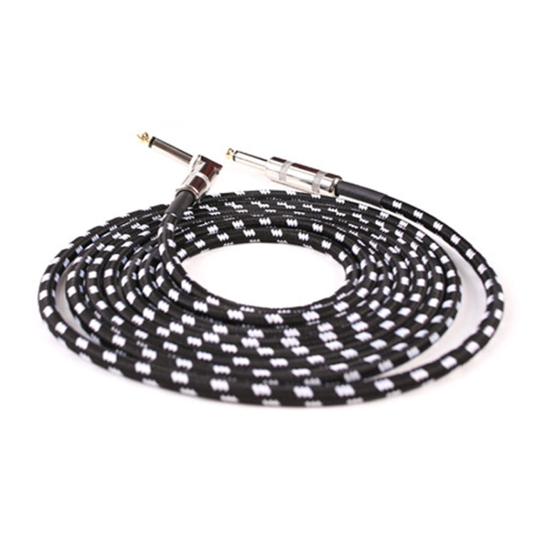 Cavo di collegamento per chitarra Folk Bass Performance Riduzione del rumore Gomito Cavo per chitarra audio, dimensioni:, 0.5m(Black White), 1m(Black White), 3m(Black White), 6m(Black White)