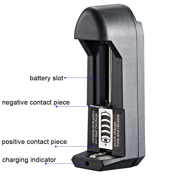 10 PCS Alimentatore a inserimento diretto a slot singolo BMAX 18650 Caricabatteria al litio, Single Slot EU Plug(Black), Single Slot US Plug(Black)