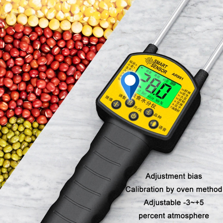 Smart Sensor AR991 Tester del contenuto di umidità del grano con comando vocale
