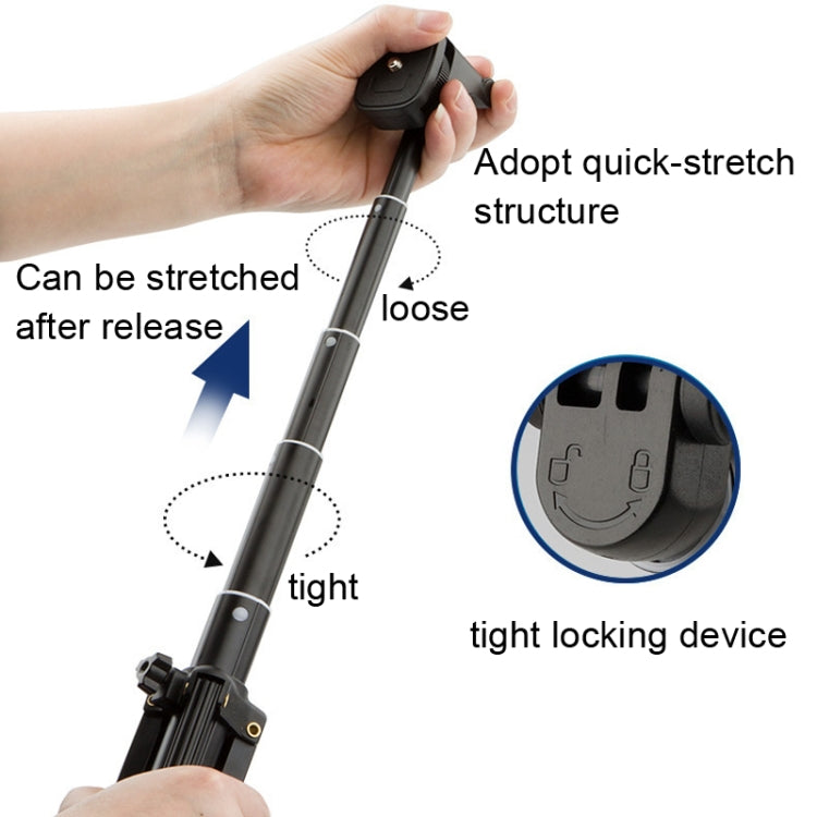 YUNTENG Selfie Stick Treppiede Supporto per fotocamera con telecomando Bluetooth, 1688 Black, 1688 Pink), 1388 Black