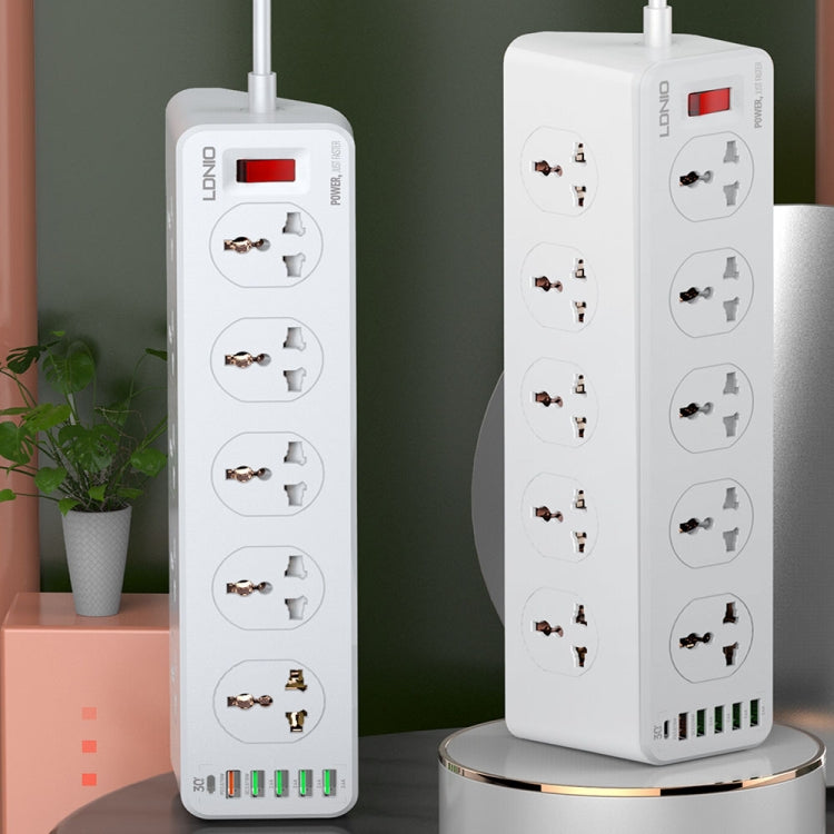 LDNIO SC10610 30W 10+6 porte Presa di ricarica rapida multifunzionale da viaggio per casa e ufficio, specifiche:, UK Plug, EU Plug, US Plug
