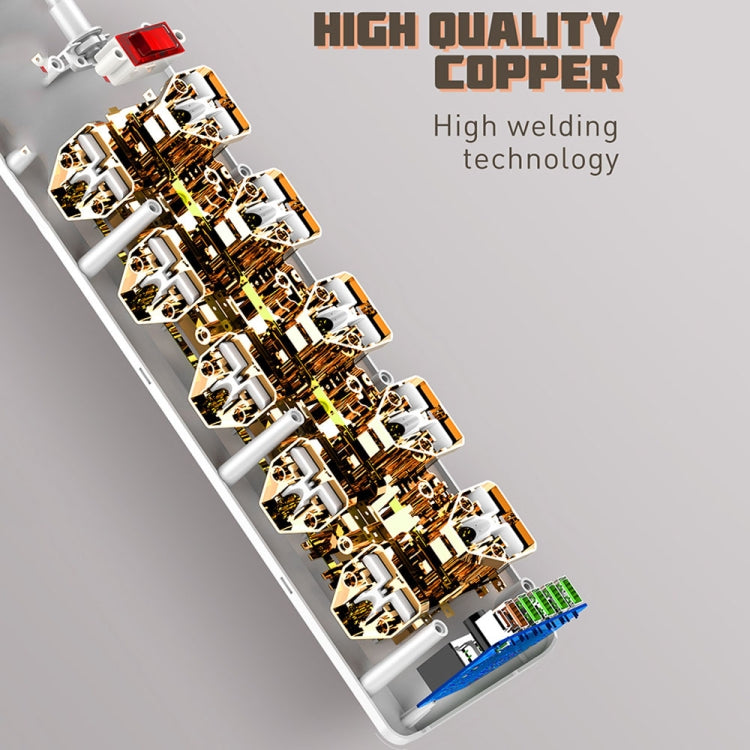 LDNIO SC10610 30W 10+6 porte Presa di ricarica rapida multifunzionale da viaggio per casa e ufficio, specifiche:, UK Plug, EU Plug, US Plug