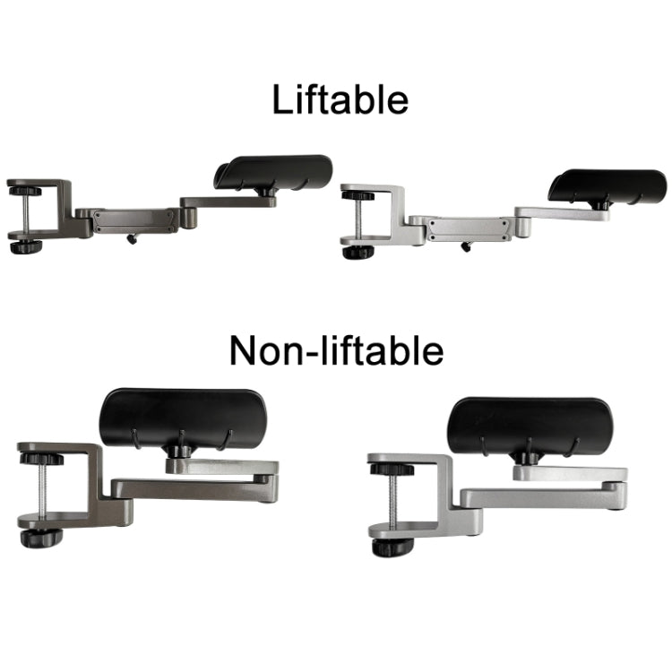 Staffa per braccio da polso per scrivania da computer in lega di alluminio, Liftable Gray, Liftable Silver, Non-liftable Gray, Non-liftable Silver