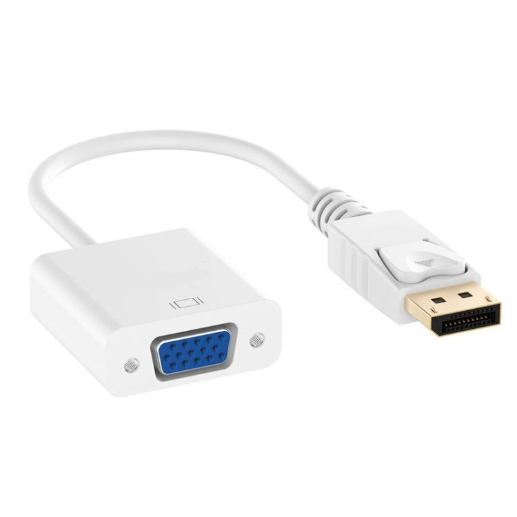 Adattatore quadrato da DP a VGA, lunghezza cavo: 15 cm, DP to VGA White, DP to VGA Black