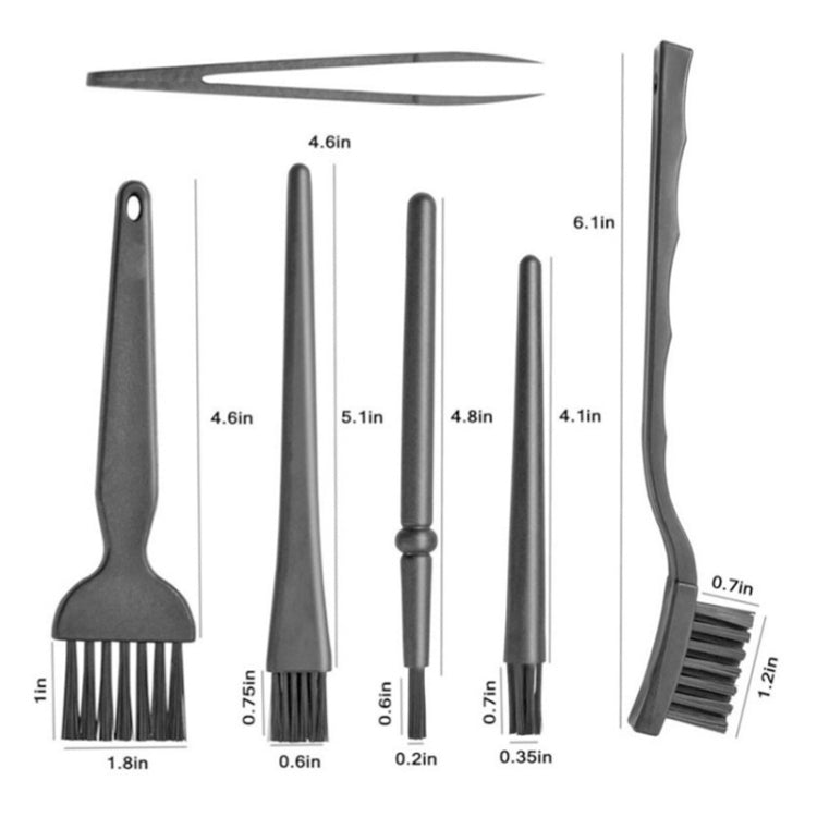 2 set di pennelli antistatici Kit di pennelli per tastiera puliti con manico portatile, 5 In 1