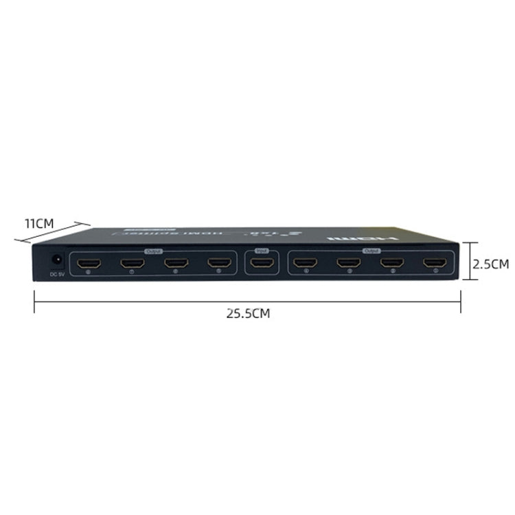 FJGEAR SM4K108 Splitter HDMI a 8 porte Splitter audio e video HD 4K, SM4K108