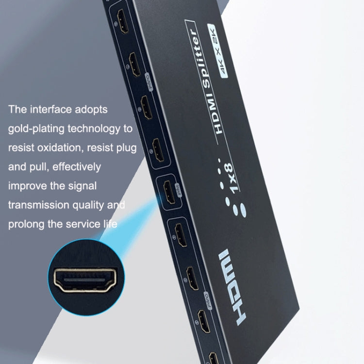 FJGEAR SM4K108 Splitter HDMI a 8 porte Splitter audio e video HD 4K, SM4K108