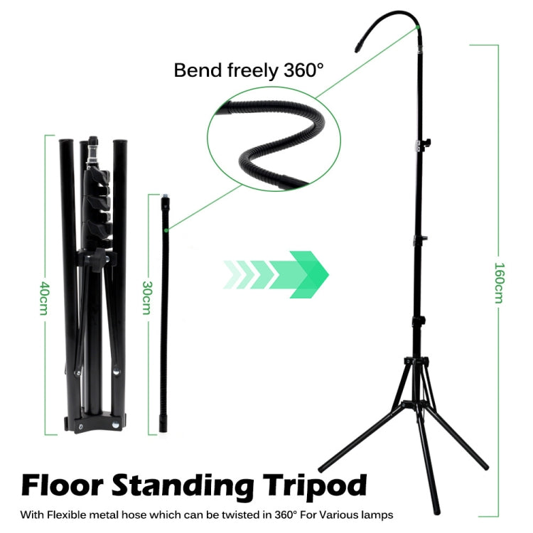 1,6 m Live Photography Light Stand Treppiede anti-pieghevole ispessito, With 30cm Hose