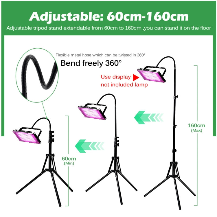 1,6 m Live Photography Light Stand Treppiede anti-pieghevole ispessito, With 30cm Hose