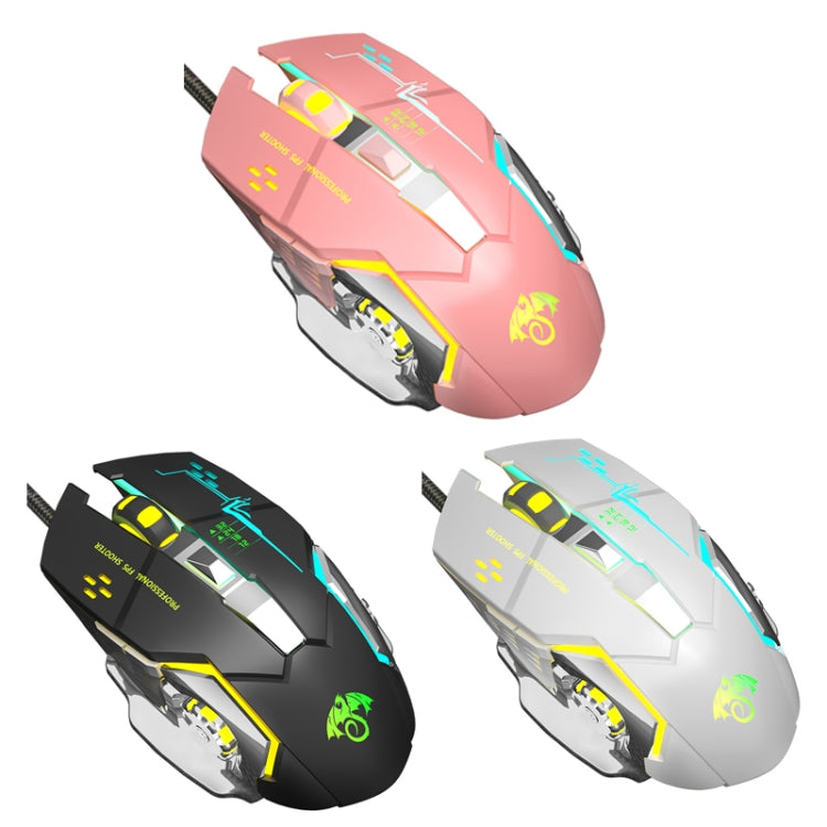 LEAVEN X6 6 tasti Game Computer Mouse ergonomico cablato, lunghezza cavo: 1,42 m