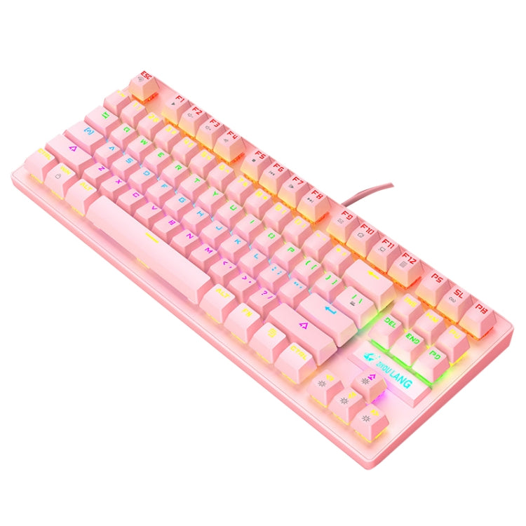 ZIYOULANG K2 87 Tasti Ufficio Laptop Punk Incandescente Tastiera Meccanica Cablata, Lunghezza Cavo: 1,5 m, K2 Black, K2 White, K2 Pink, K2 Blue