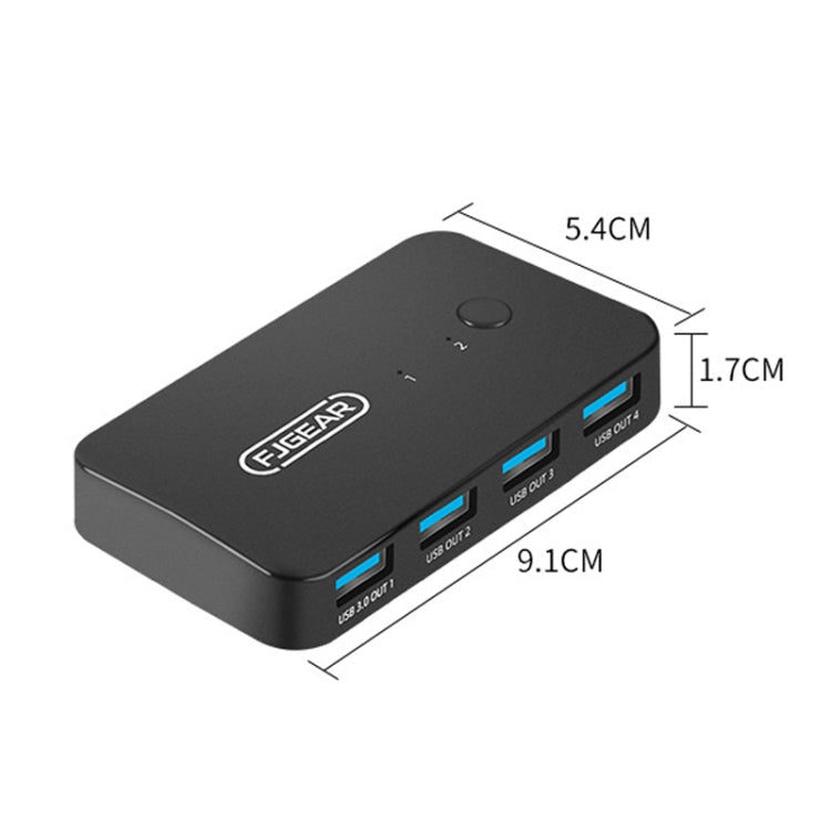 FJGEAR2 FJ-U302 3 In 2 Out Espansore switch condiviso USB condiviso con cavo controller desktop, FJ-U302