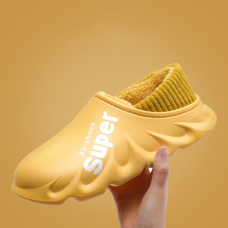 Pantofole in cotone impermeabile spesso velluto caldo invernale, Yellow, Blue Gray, Orange Red, Pink 8055, White 8055, Light Coffee 8055, Black 8055, Blue Gray 599, Duck Egg Green 599, Pink 599, Caramel 599, Dark Blue 599, Yellow 599, Yellow No Heel