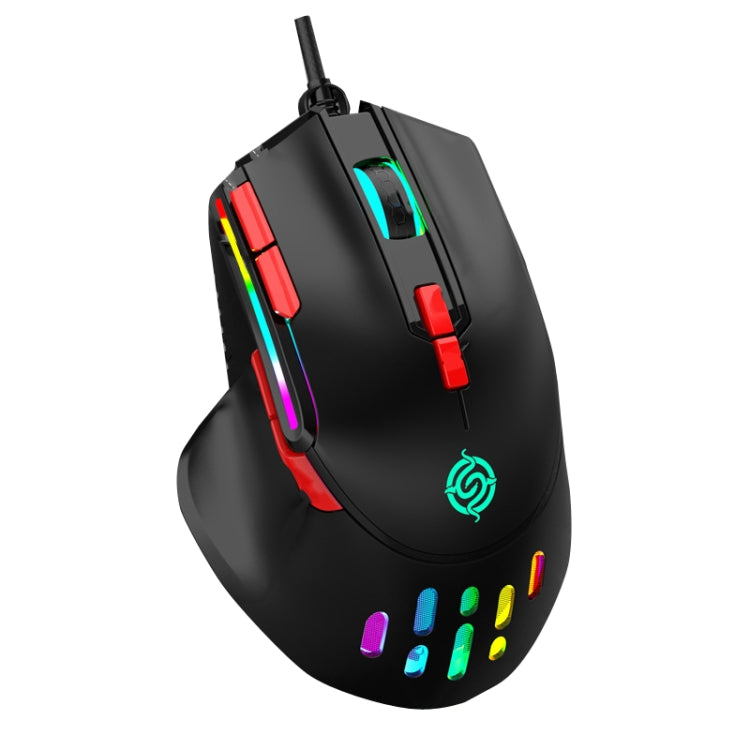 Mouse meccanico cablato K-Snake Q15 9 tasti effetto luce RGB, lunghezza cavo: 1,5 m, Q15 White, Q15 Black