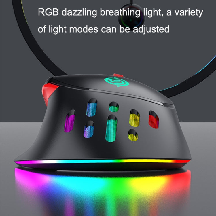 Mouse meccanico cablato K-Snake Q15 9 tasti effetto luce RGB, lunghezza cavo: 1,5 m, Q15 White, Q15 Black