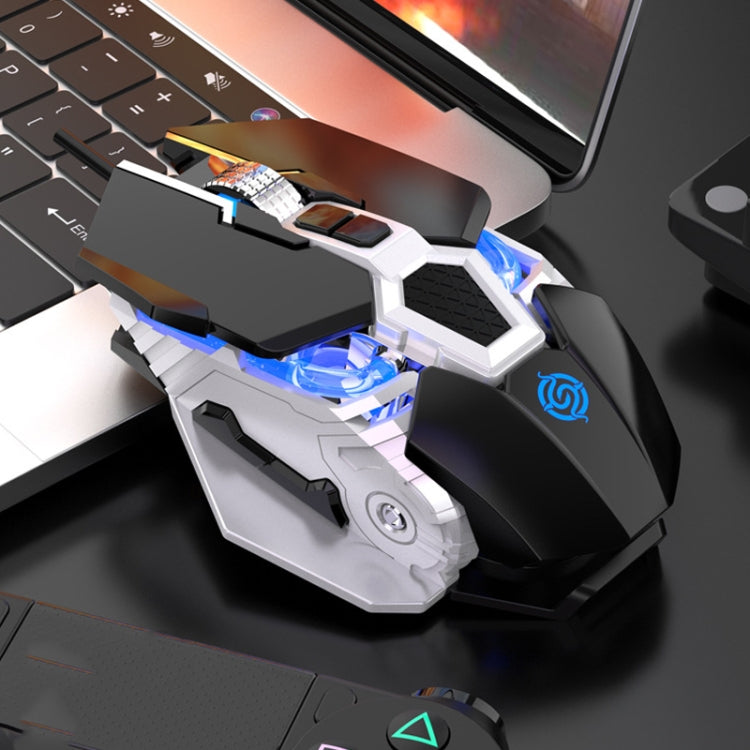 K-Snake Q18 9 tasti 6400 DPI Mouse da gioco cablato con macchina luminosa, lunghezza cavo: 1,5 m, Q18 Black, Q18 White