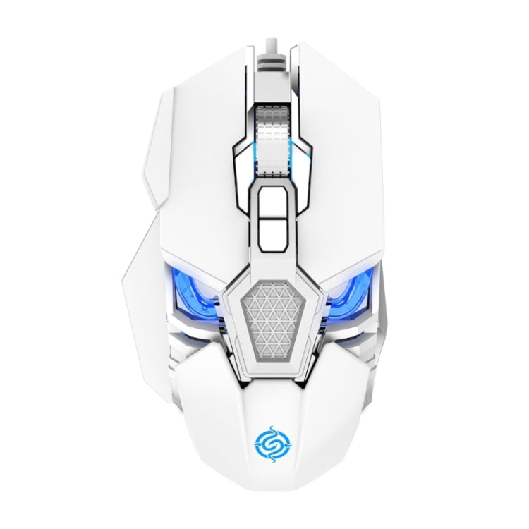 K-Snake Q18 9 tasti 6400 DPI Mouse da gioco cablato con macchina luminosa, lunghezza cavo: 1,5 m, Q18 Black, Q18 White