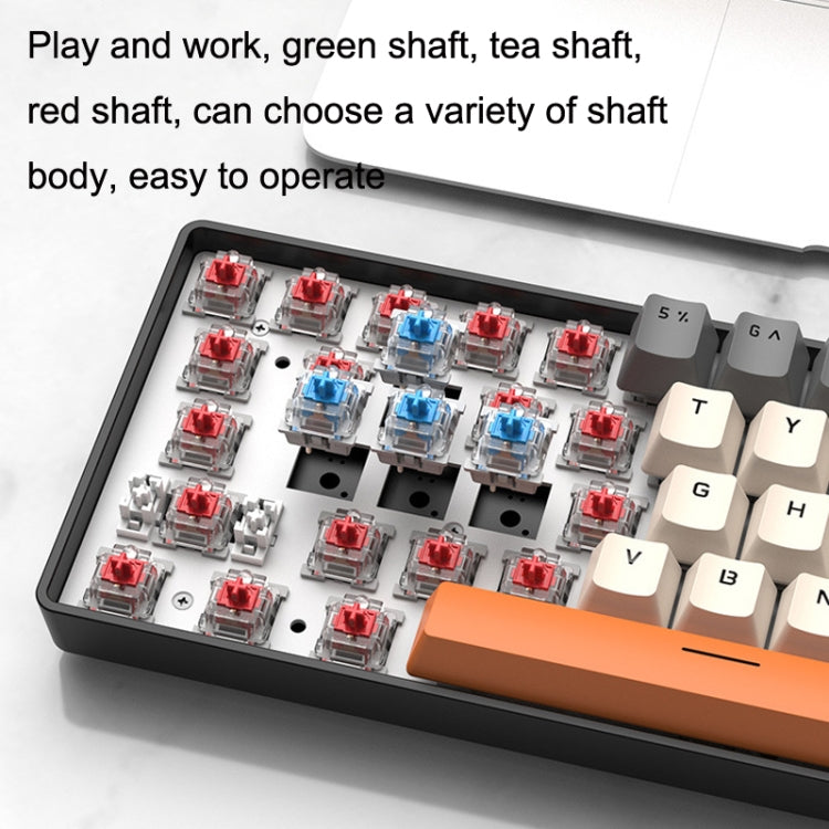 ZIYOU LANG T8 Tastiera meccanica da gioco RGB a 68 tasti, lunghezza cavo: 1,5 m, stile:, T8 Micro Light Version Green Shaft, T8 Micro Light Version Tea Shaft, T8 Water Green Version Green Shaft, T8 Water Green Version Red Shaft, T8 Bee Version Green Sh...