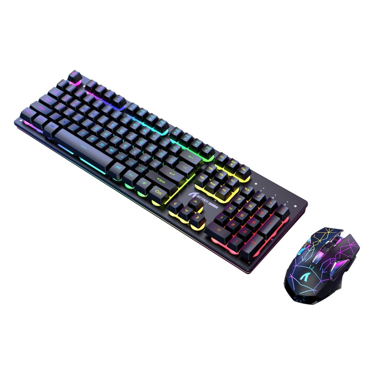 Attack Shark T3RGB Set tastiera e mouse wireless luminosi RGB, Attack Shark T3 Black, Attack Shark T3 White