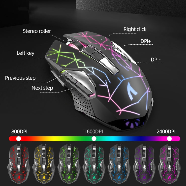 Attack Shark T3RGB Set tastiera e mouse wireless luminosi RGB, Attack Shark T3 Black, Attack Shark T3 White
