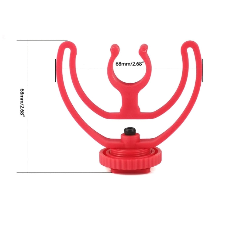 Staffa di montaggio per microfono da 2 pezzi Supporto per microfono per montaggio su scarpa fredda, 2pcs Cold Shoe Mount Red, 2pcs Cold Shoe Mount Black