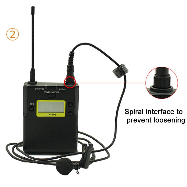 Per SONY D11 D21 Microfono lavalier wireless da 3,5 mm Collare con clip per fotocamera, ECM-V1B
