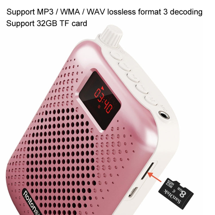 Rolton K500 Altoparlante audio Bluetooth Megafono Amplificatore vocale Supporto registrazione FM TF, K500